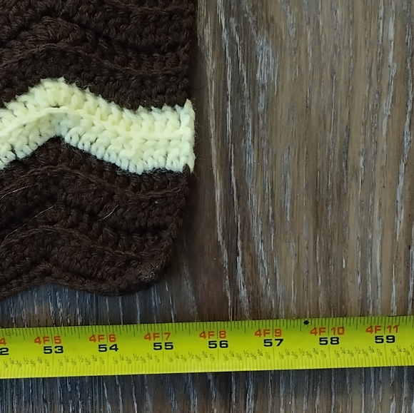 Vintage Afghan Chevron  Zig Zag Retro Pattern Hand Crocheted Throw Blanket - Picture 13 of 15